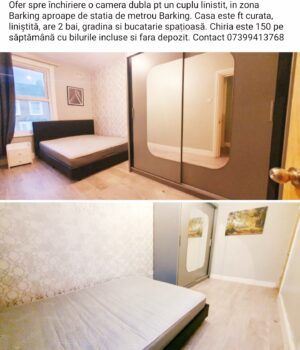 Ofer camere duble in zonele Barking si Walthamstow