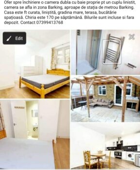 Ofer camere duble si single in zonele Barking si Manor Park